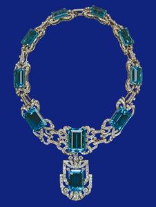 Queen Elizabeth Aquamarine Necklace