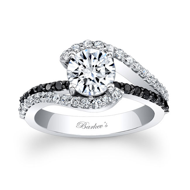 Black Diamond Engagement Ring - 7848LBKW