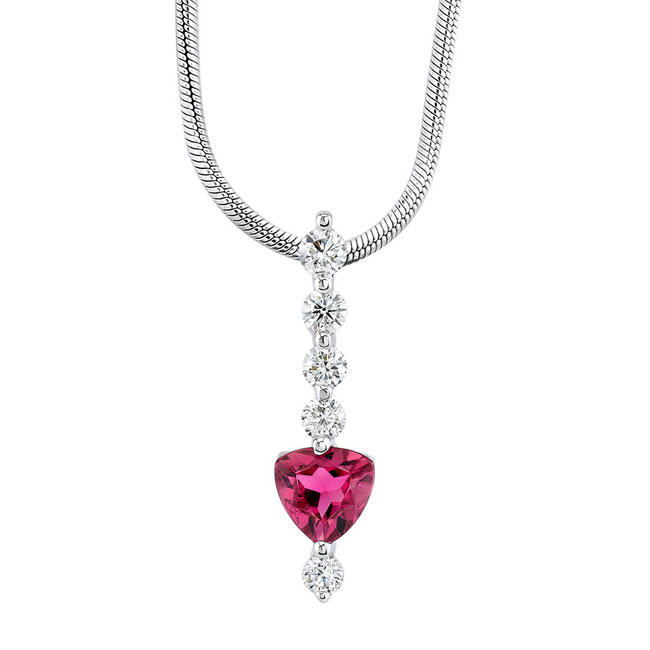 Barkev's Pink Tourmaline and Diamond Necklace 5918N