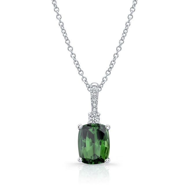 Barkev's Green Tourmaline And Diamond Necklace GT-8175N