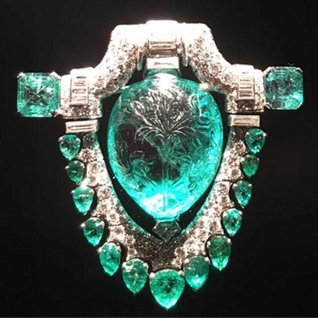 Green Emerald and Diamond Brooch Image Via Trip Advisor