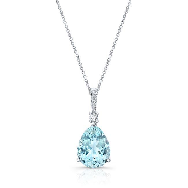 Barkev's Aquamarine and Diamond Necklace AQ-8172N