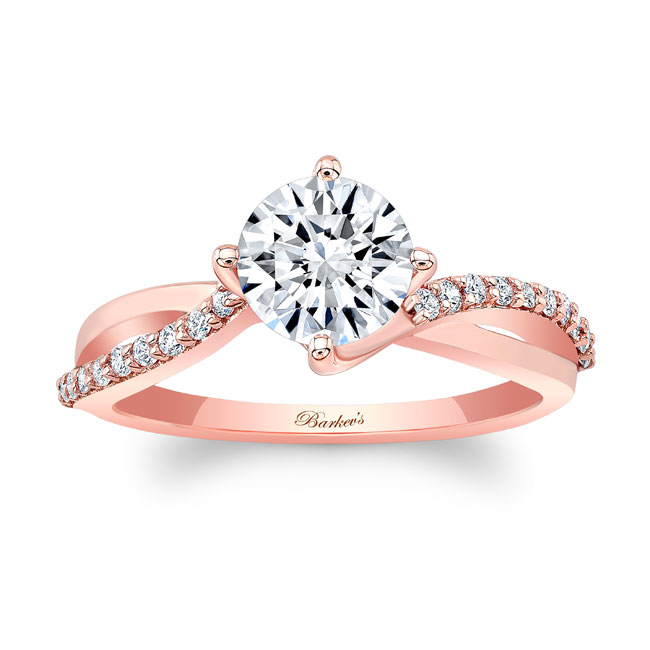 Barkev's Rose Gold Round Diamond Engagement Ring 8077L