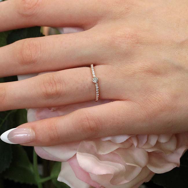 Barkev's Rose Gold Diamond Promise Ring 8226LP