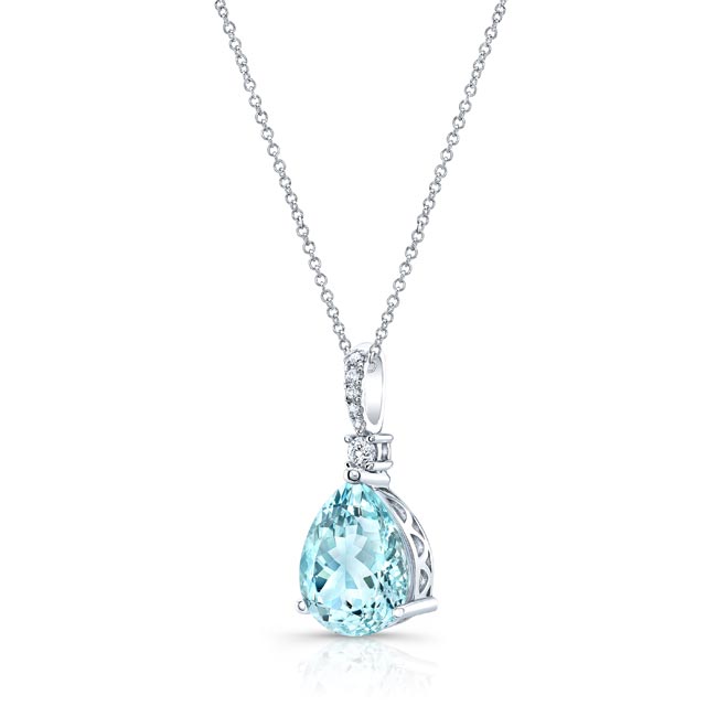 Aquamarine and Diamond Necklace AQ-8172N