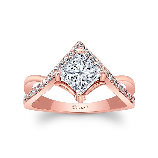 Barkev's Unique Princess Cut Engagement Ring SKU# 8242L 8242L