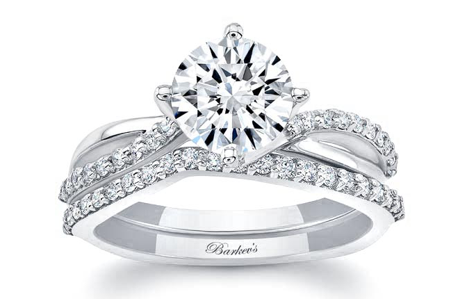 Diamond engagement ring bridal set
