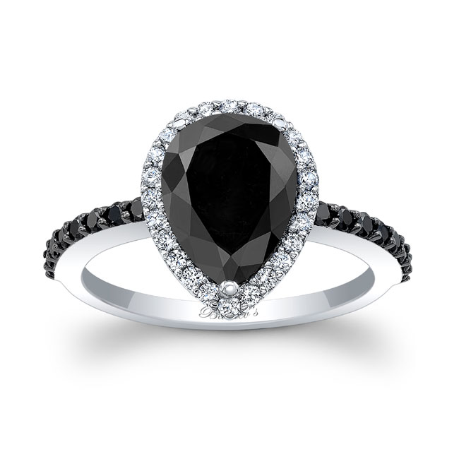 Large Black Diamond Engagement Ring | 14k Black Gold – Liori Diamonds