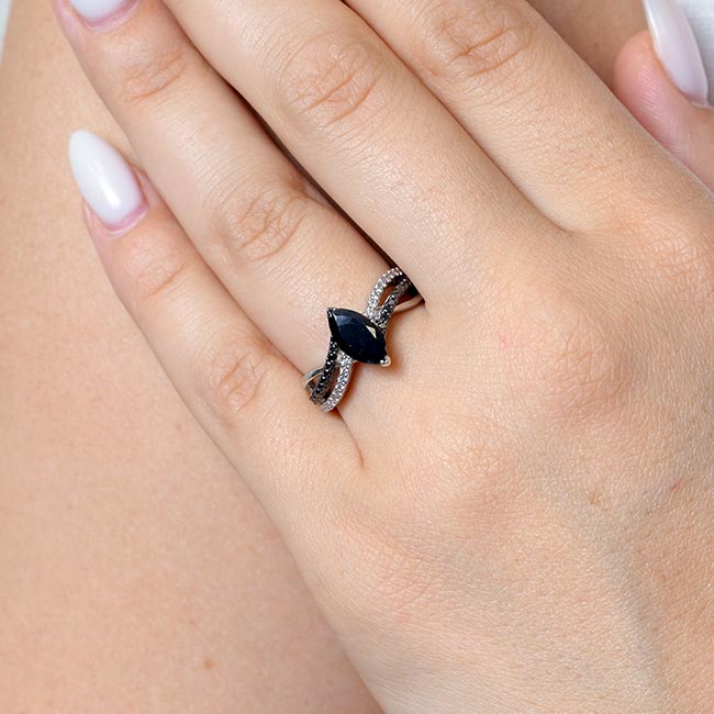 Barkev's Black Diamond Marquise Ring BC-8220LBK