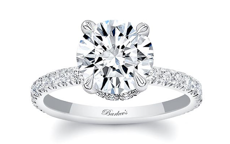 3 carat halo cut diamond engagement ring by Barkev's
