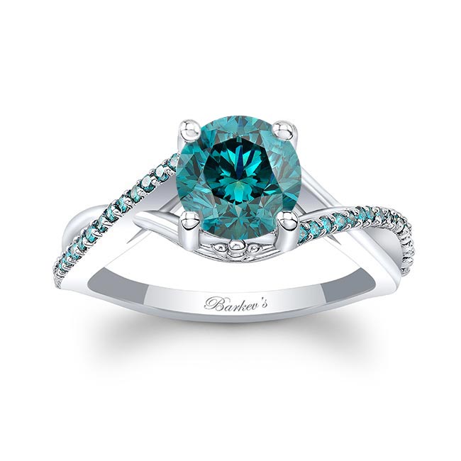 Barkev's One Carat Blue Diamond Ring BD-8269LBD