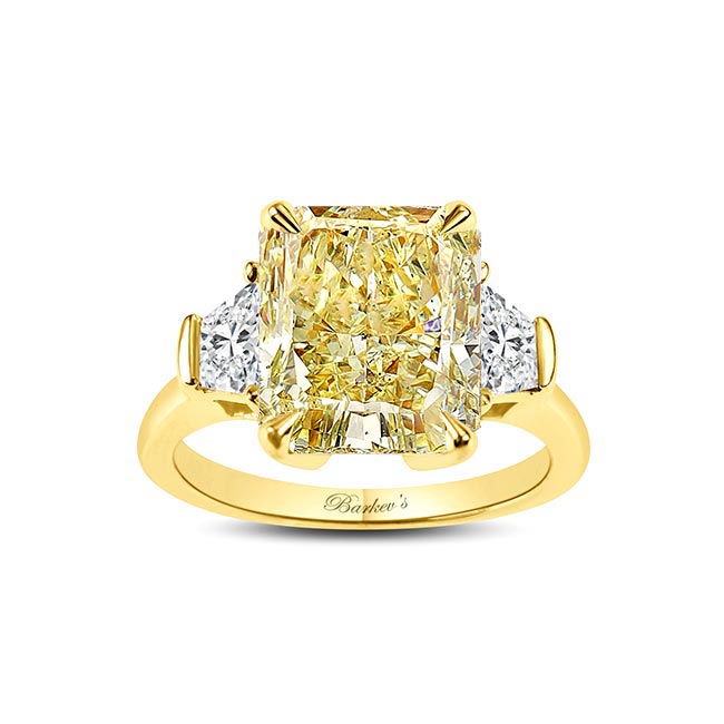 Barkev's 5 Carat Radiant Yellow Diamond Engagement Ring YD-8323LY