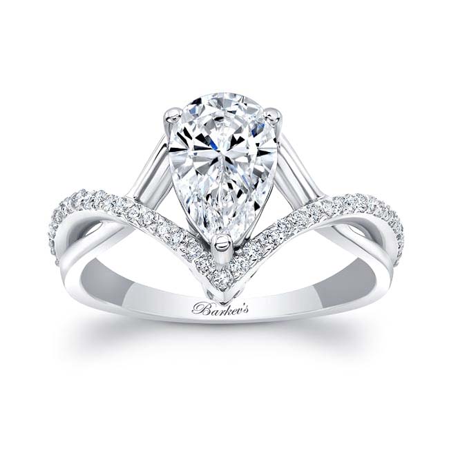 Barkev's Unique Pear Shaped Engagement Ring 8168L