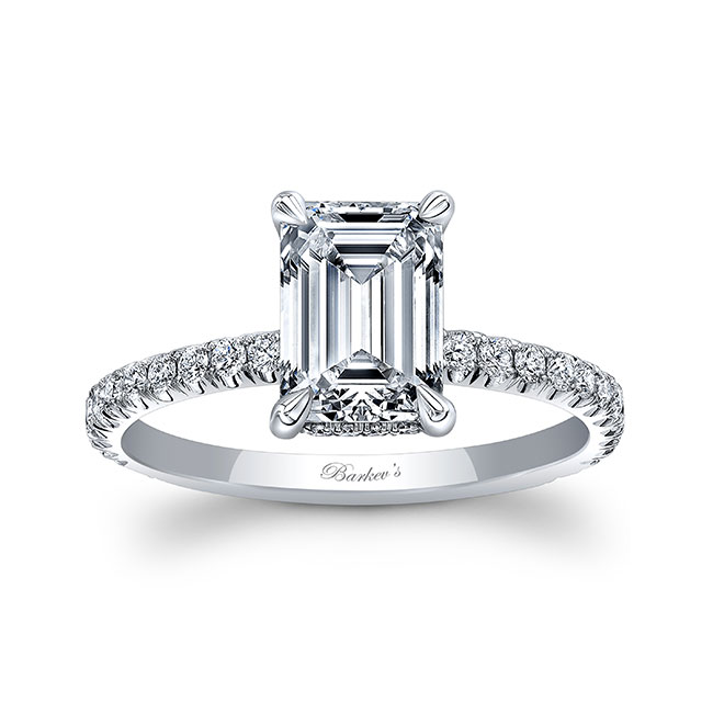 Barkev's Ella Emerald Cut Diamond Engagement Ring 8240L