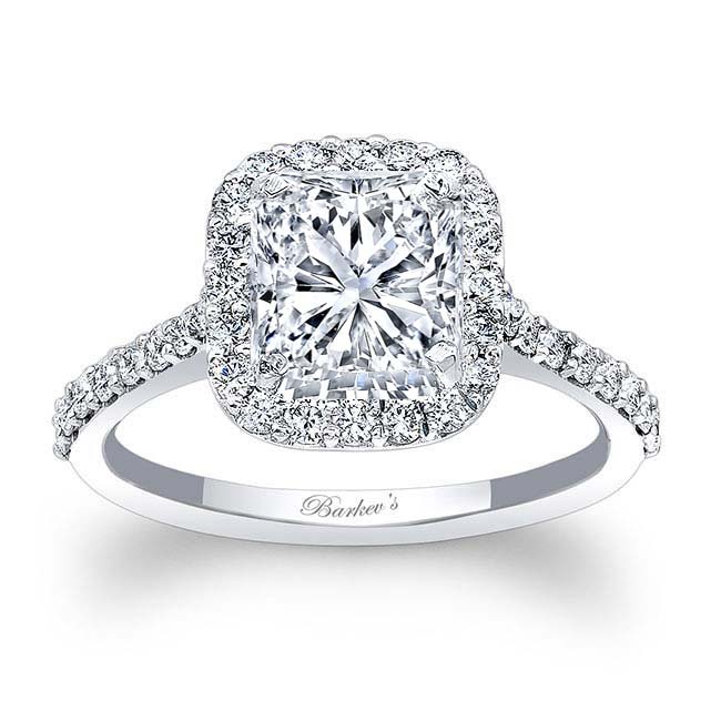 Barkev's Radiant Cut Diamond Halo Ring 7989L