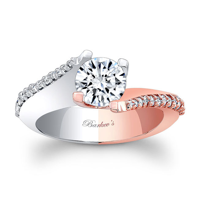 Barkev s White  Rose  Gold  Engagement  Ring  7928LT Barkev s