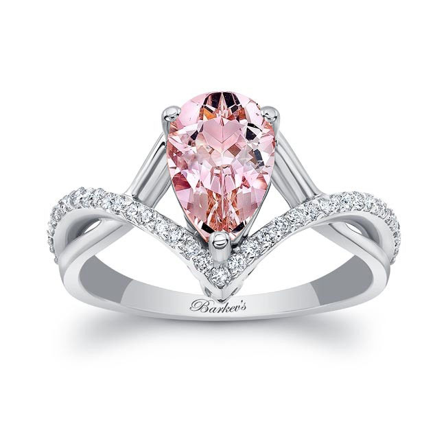 Barkev s Rose  Gold  Pear  Shape Diamond Engagement  Ring  