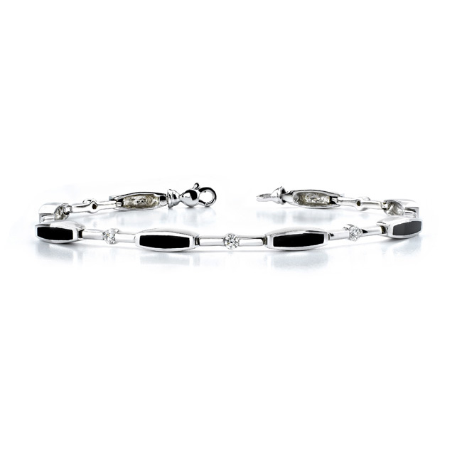Platinum Onyx Bracelet Image 1