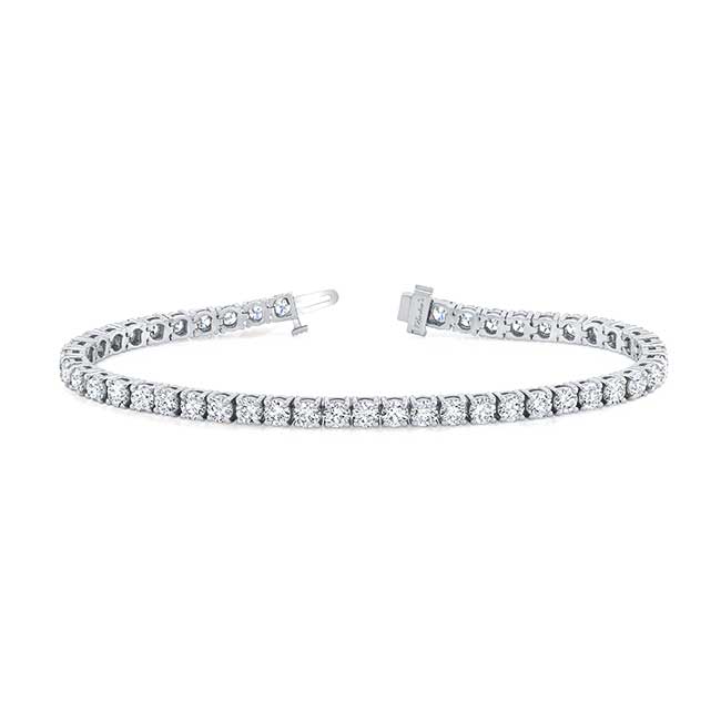 Platinum 7 Carat Lab Grown Diamond Tennis Bracelet Image 1
