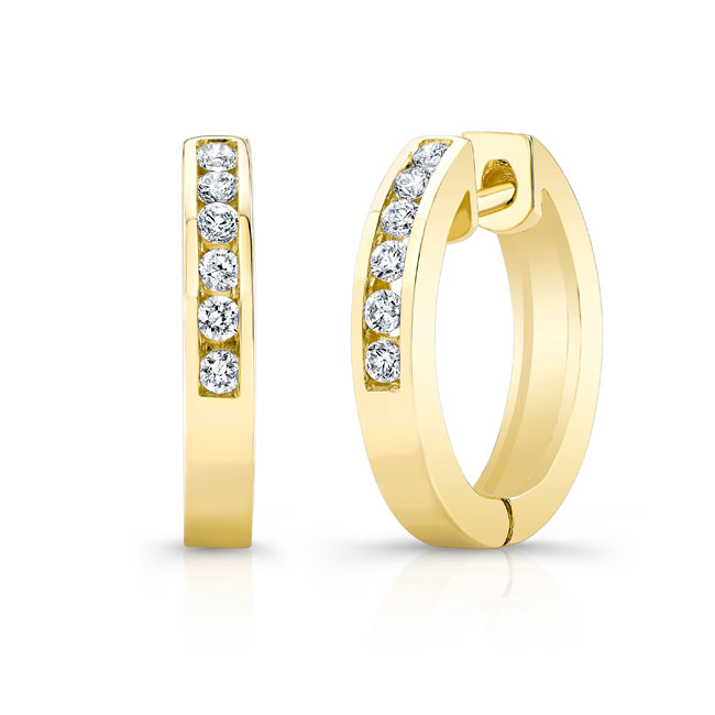  Yellow Gold Diamond Earrings 2396ER Image 1