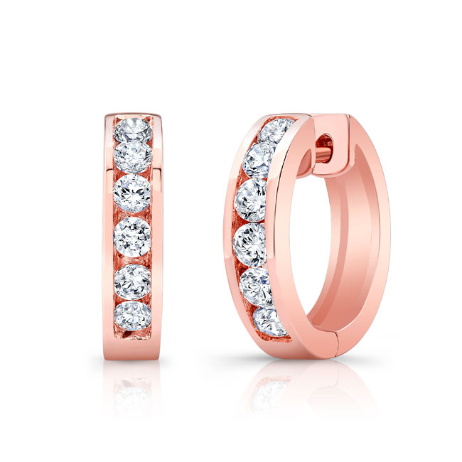  Rose Gold Diamond Earrings 2398ER Image 1