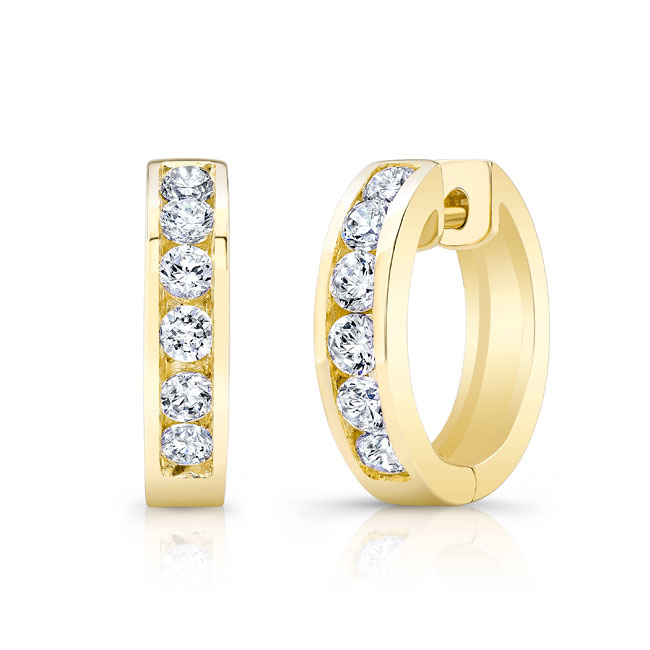  Yellow Gold Diamond Earrings 2398ER Image 1