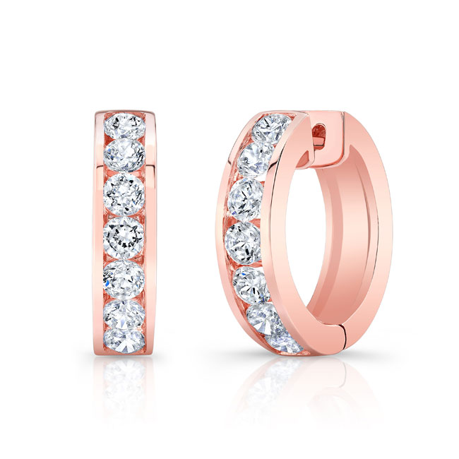  Rose Gold Diamond Earrings 2583ER Image 1