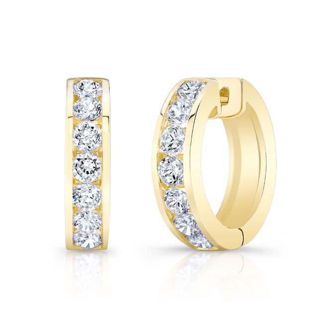  Yellow Gold Diamond Earrings 2583ER Image 1