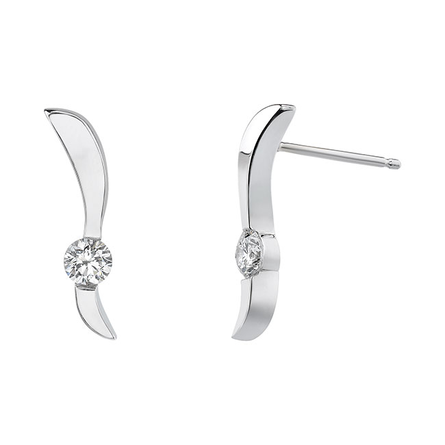  White Gold Diamond Earrings 5191ER Image 1