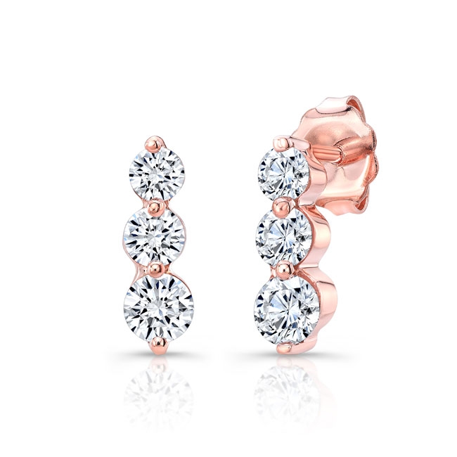 Rose Gold Diamond Earrings 5398ER Image 1