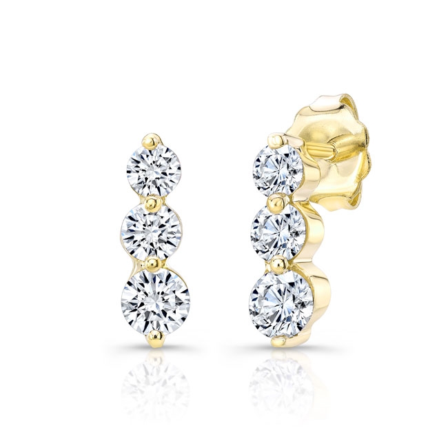  Yellow Gold Diamond Earrings 5398ER Image 1