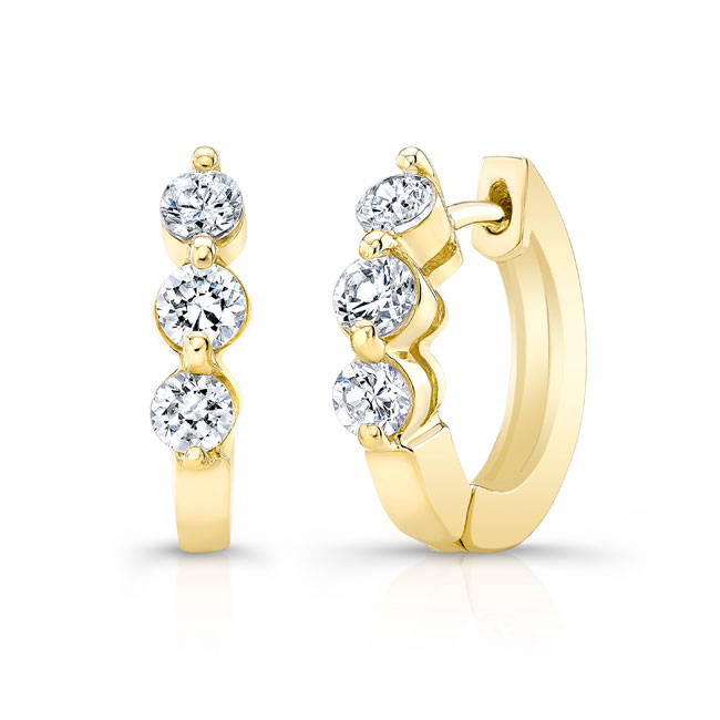  Yellow Gold Diamond Earrings 5446ER Image 1