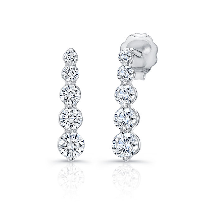 Platinum Diamond Earrings 6961ER Image 1