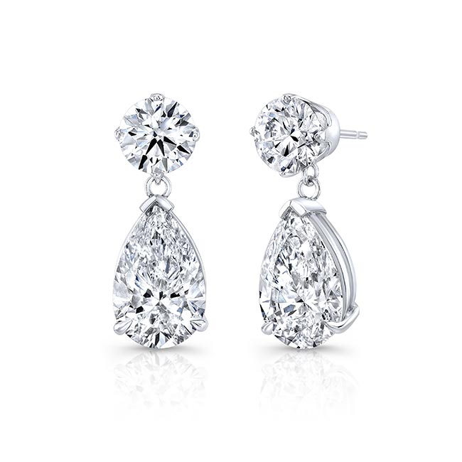  Pear Shaped Lab Diamond Earrings Image 1