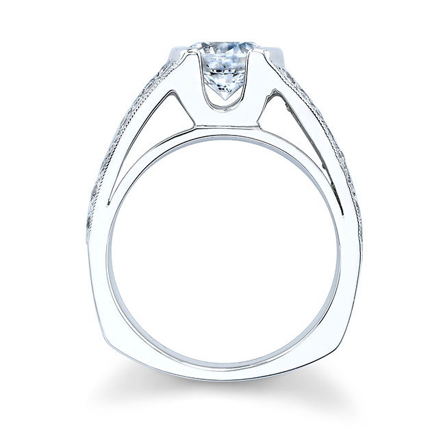  Channel Set Moissanite Wedding Ring Image 2