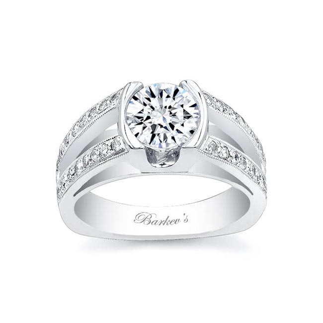  White Gold Channel Set Wedding Ring Image 1