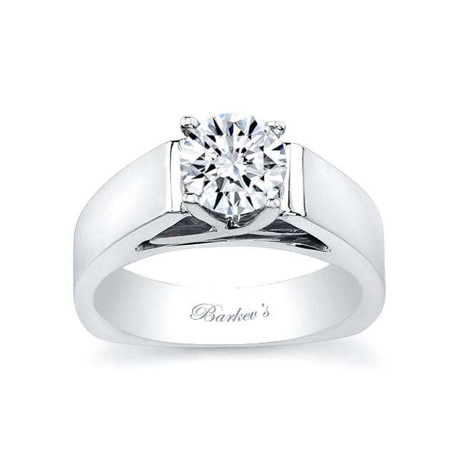  Criss Cross Prong Solitaire Ring Image 1