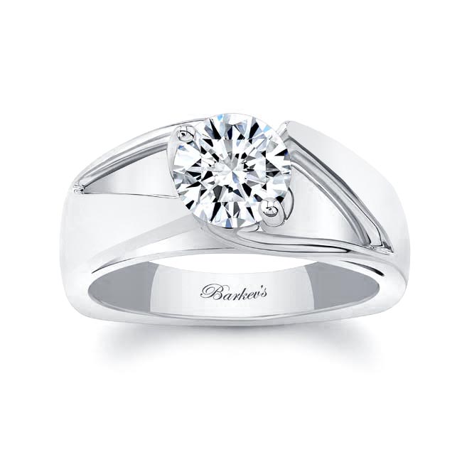  Round Moissanite Solitaire Engagement Ring MOI-5074L Image 1