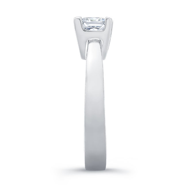  White Gold Princess Cut Solitaire Diamond Ring Image 3