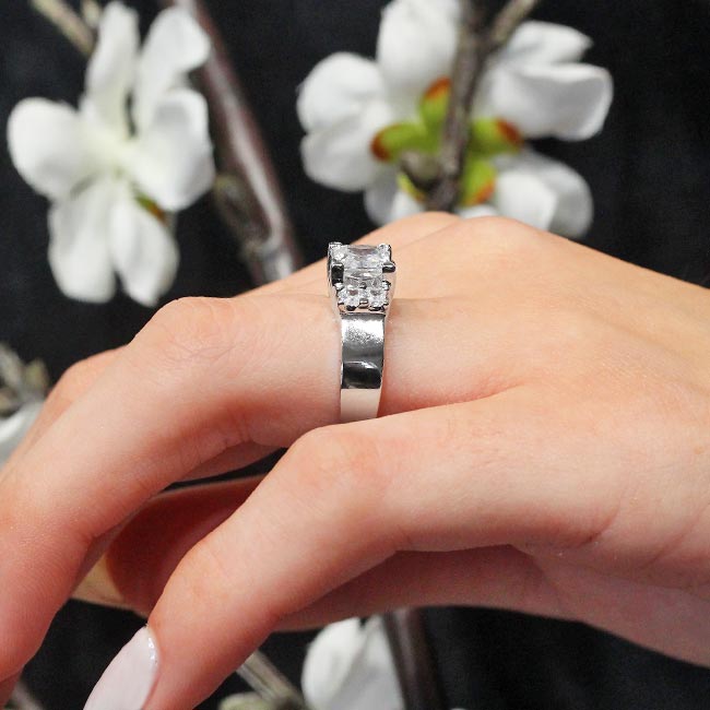 5 Stone Lab Diamond Engagement Ring Image 4