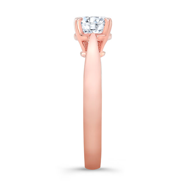  Rose Gold Round Solitaire Engagement Ring Image 3