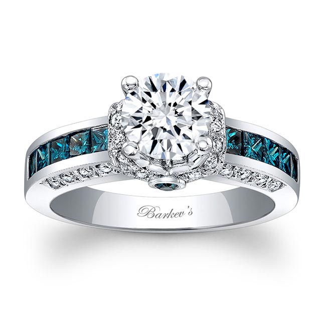  Blue Diamond Engagement Ring 6452LBD Image 4