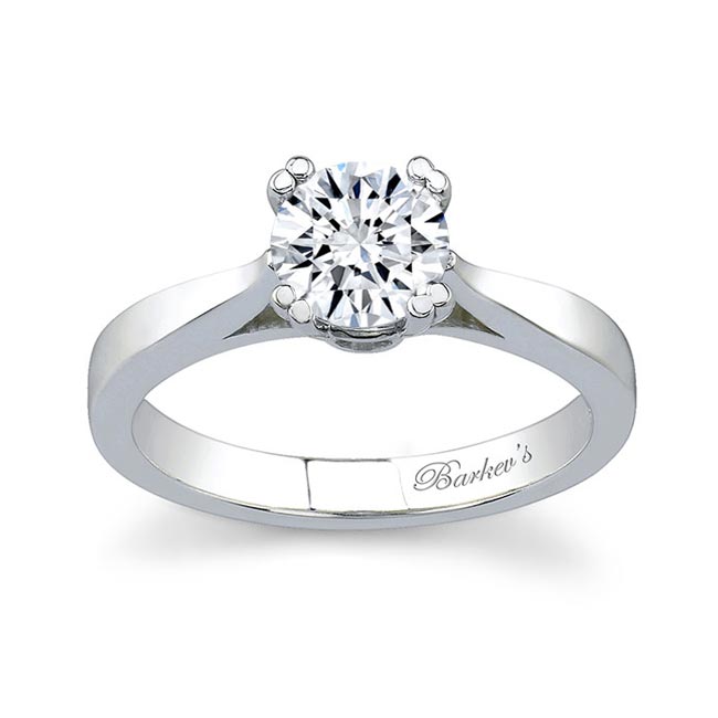  White Gold Double Prong Lab Grown Diamond Engagement Ring Image 1