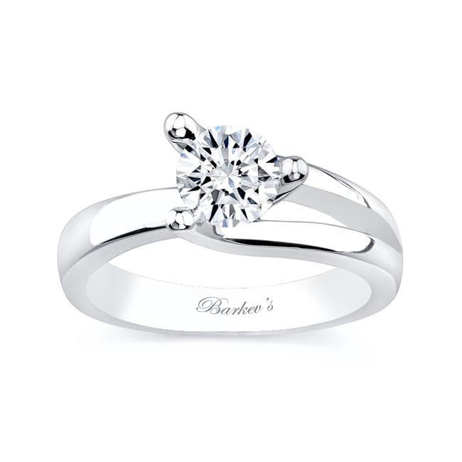  White Gold 1 Carat 3 Prong Diamond Solitaire Ring Image 1