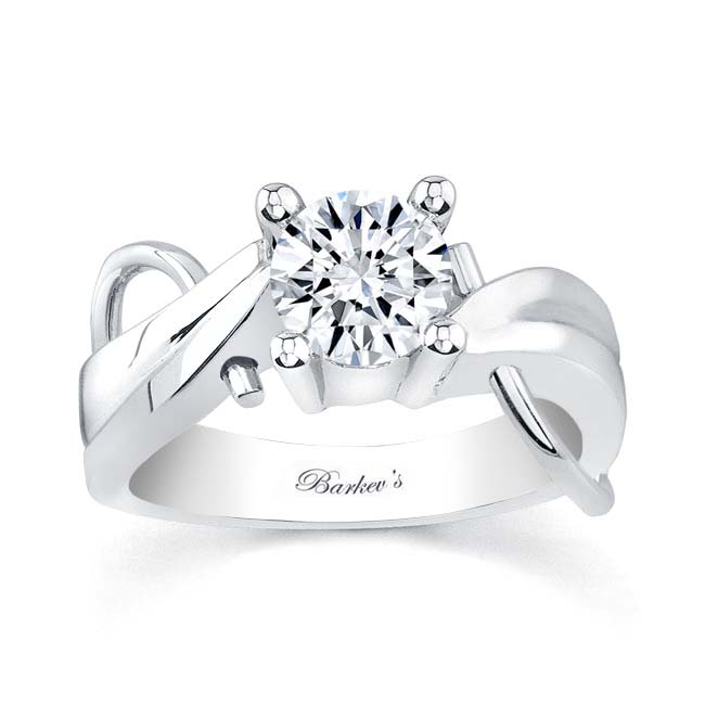  Wire Trim Moissanite Solitaire Ring Image 1