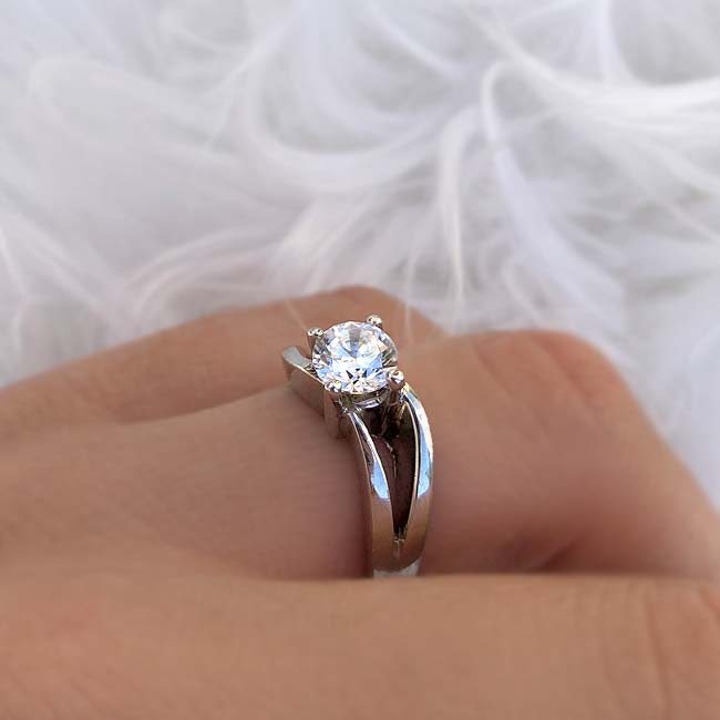  Solitaire Engagement Ring 7077L Image 4