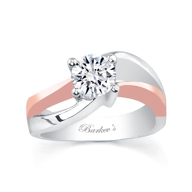  White Rose Gold Solitaire Engagement Ring 7077L Image 1