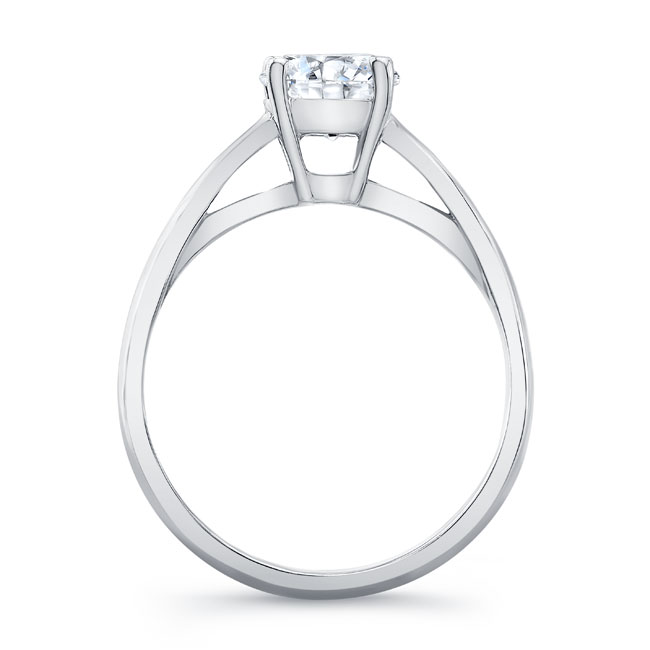  White Gold Round Lab Grown Diamond Solitaire Ring Image 2