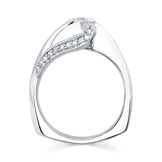  Moissanite Pave Engagement Ring Image 2