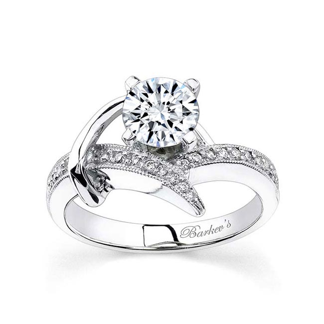  Diamond Milgrain Engagement Ring Image 1